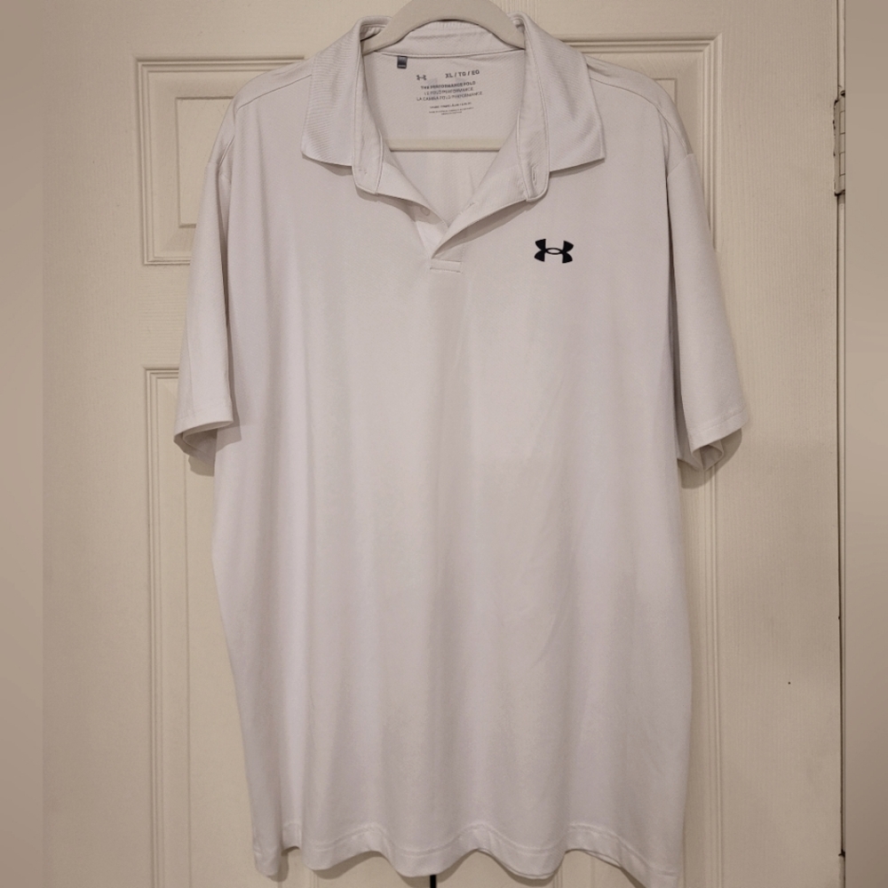 Under Armour White Performance Polo Shirt